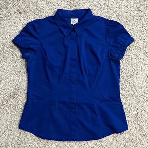 Dark Blue Collared Blouse